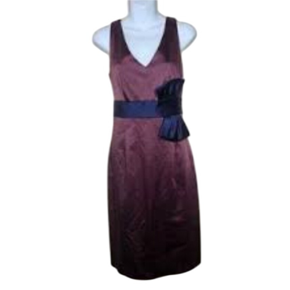 Kay Unger New York Cocktail Dress Party Evening Sleeveless Bow Silk Lining 10